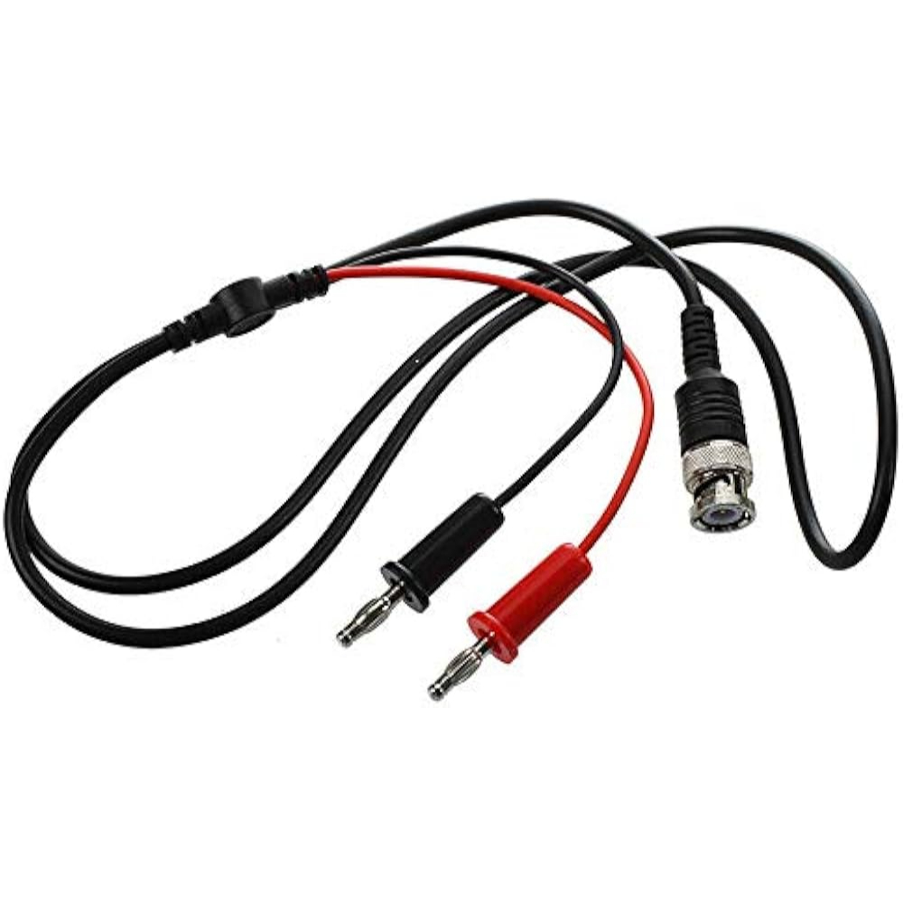 Bnc Male Plug Q 9 To Dual Banana ปลั๊กแจ็คเสียบเชื่อมต่อ 1m /1.5cm