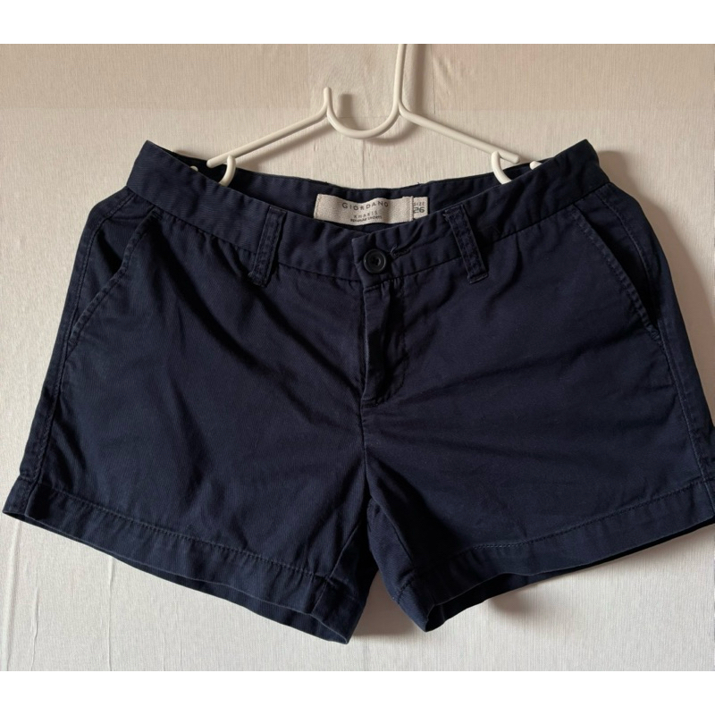 กางเกงขาสั้น ผู้หญิง สีกรมเข้ม Geordano แท้💯ทรงเท่ สภาพสวย cotton 100 ไร้ตำหนิ