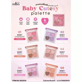 OD2035 ODBO BABY CUTESY PALETTE โอดีบีโอ เบบี้ คิ้วท์ซี่ พาเลท 1.8 กรัม