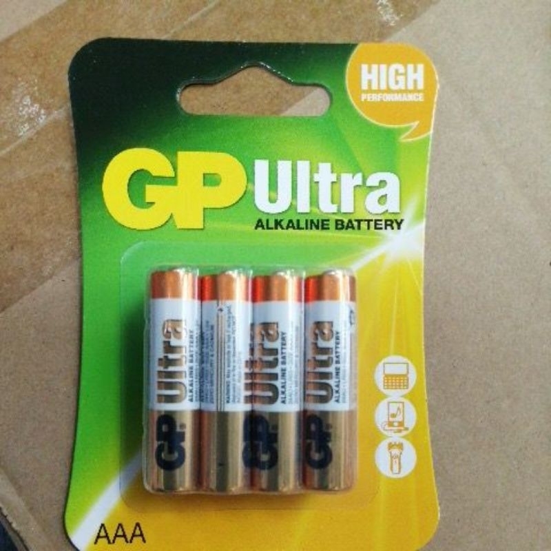 ถ่าน GP Ultra Alkaline Size AAA LR03 (ขนาดเล็ก) 1.5V 8ก้อน 1แพค ของใหม่ ของแท้