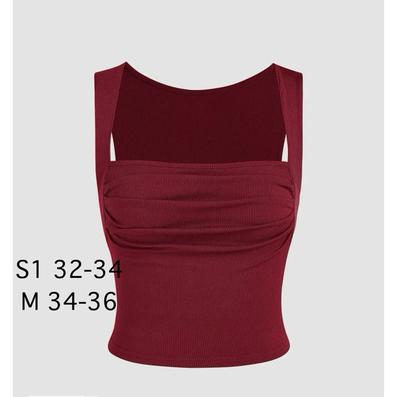 เสื้อกล้าม ผ้าร่อง คอเหลี่ยม cider