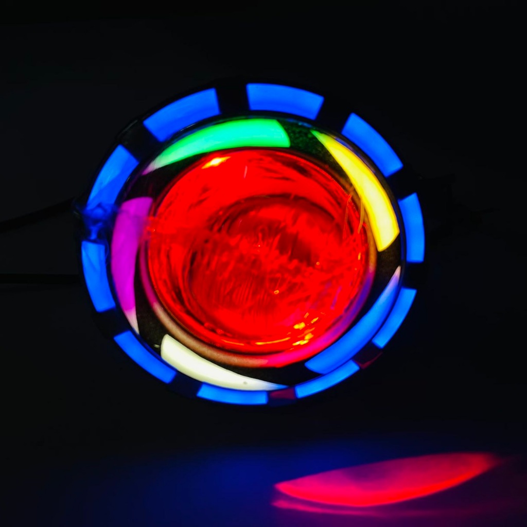 ไฟโปรเจคเตอร์ ไฟหน้า มอเตอร์ไซค์ LED H-099 1ดวง honda yamaha moto 2.5“MOTO