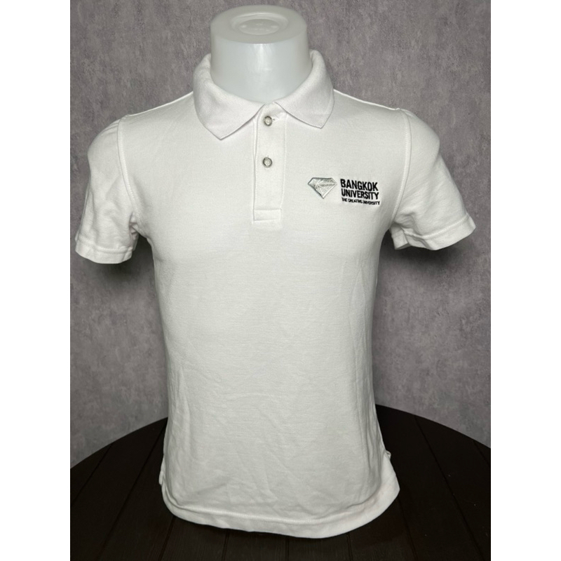 เสื้อโปโล BANGKOK UNIVERSITY ไซส์ m อก 36 ผ้ามือ✌️