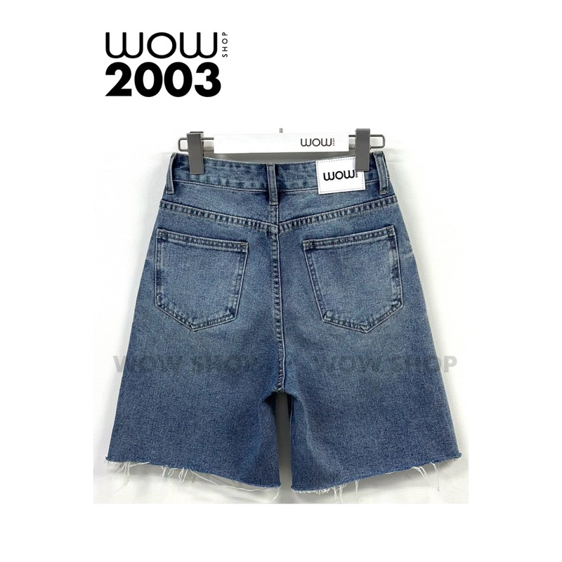 กางเกงขาสั้นสามส่วน เอวสูง ปลายขาตัด แต่งขาด #WW2003 - รูปที่ 6