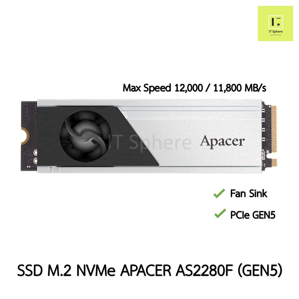 GEN5 APACER AS2280F4 M.2 1TB 2TB 4TB  NVMe M2 เอ็มทู APACER AS2280Q4U PCIe เอสเอสดี เร็ว เจน5 1 2 4 