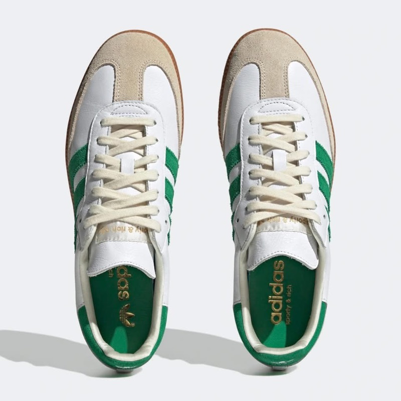 รองเท้า Adidas Samba OG Sporty & Rich White Green สีขาวเขียว