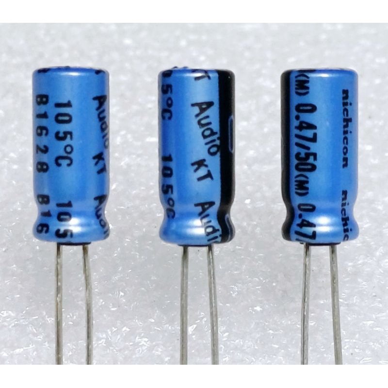 Nichicon Audio KT 0.47uf 50v For Audio Capacitor ตัวเก็บประจุ คาปาซิเตอร์ ใช้ในงานเครื่องเสียง ออดิโอ