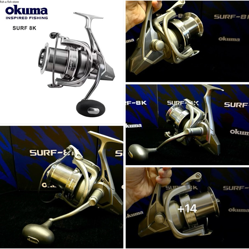 okuma SURF 8K 👍แถมผ้าบัพอย่างดี รอกเซิร์ฟ รอกตกปลาชายฝั่ง รอกตกปลา โอกุม่าน