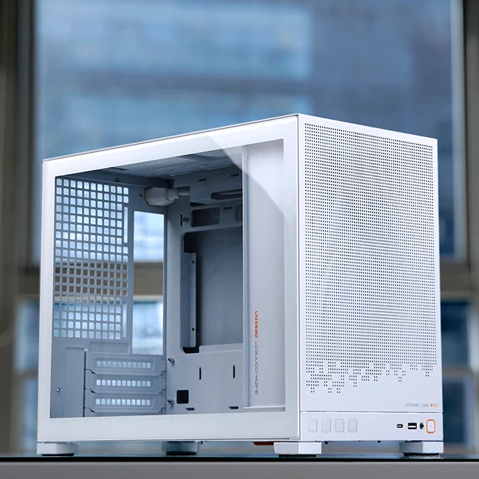 ส่งทันที+โค้ดลด เคส D32 STD สีขาว เคสเล็กเตี้ย รับvga3พัดลม mATX Jonsbo White MicroATX PC Case TG
