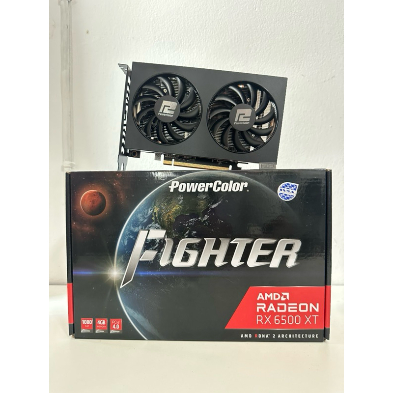 VGA POWERCOLOR FIGHTER RX6500XT 4GB (การ์ดจอมือสอง)