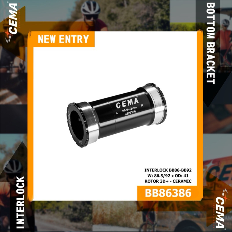 กะโหลก Cema Ceramic เกลียวกลาง 8629 4129 สำหรับเฟรม BB86 ใส่แกน DUB 29
