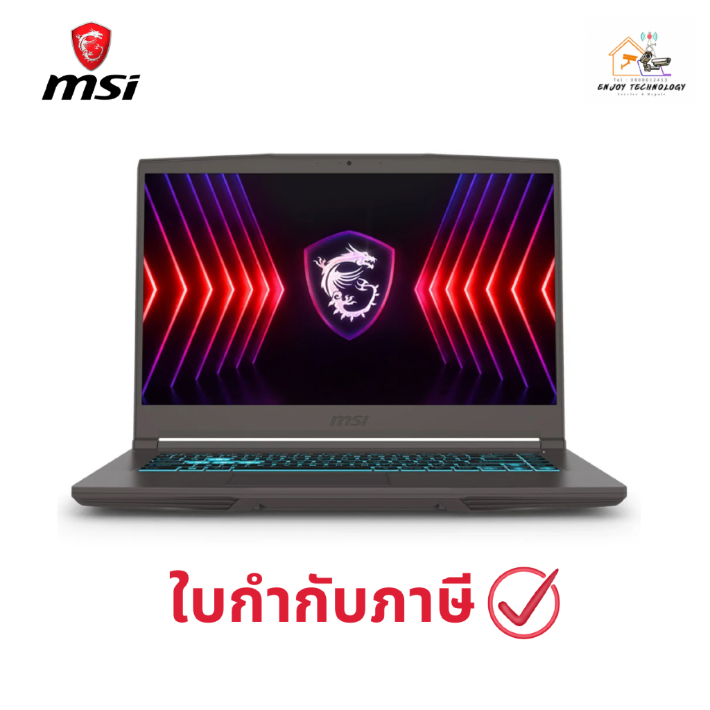 โน๊ตบุ๊ค Notebook MSI Thin 15 B13UCX-1610TH (9S7-16R831-1610) ประกันศูนย์