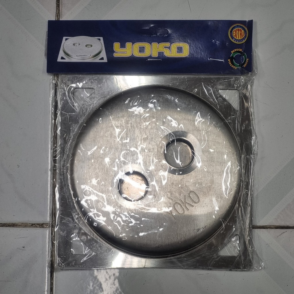 ฝาส้วม สแตนเลส 304 แบบเกลียว ขนาด 6 นิ้ว (ฝาปิดถังส้วม ฝาดูดส้วม) ยี่ห้อ YOKO