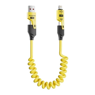 สายชาร์จเร็ว 65W Type-c/USB-A ถึง L+ C สาย 4 ใน 1 Fast Charging สายไฟอะแดปเตอร์สําหรับ Android/phone