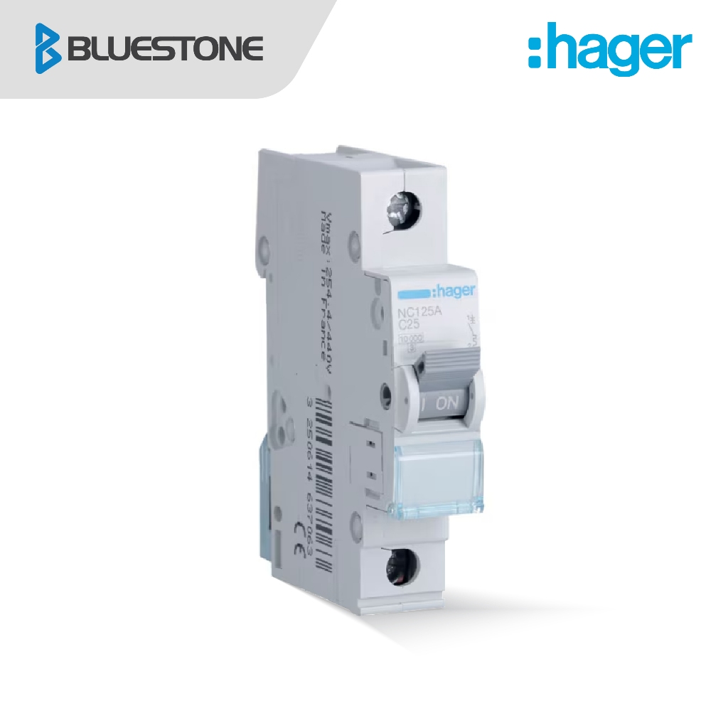 เบรคเกอร์ MCB C Curve 10kA 1P 25A Circuit breaker เซอร์กิตเบรคเกอร์ NC125A