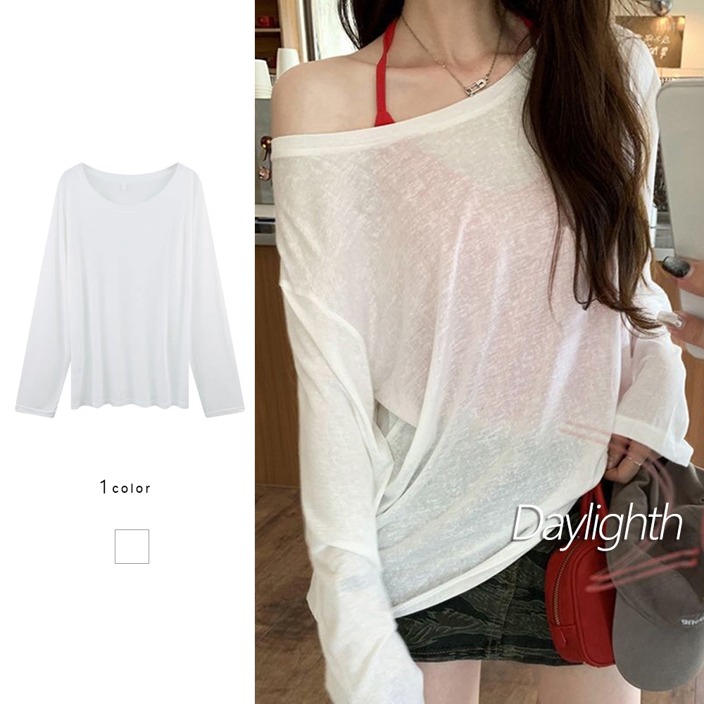 พร้อมส่ง เสื้อชีฟองทรง Ovesize ใส่แมทช์เสื้อสายเดี่ยว หรือ บิกินี่ ใส่คลุมได้ทุกงาน,เสื้อแขนยาว, ป้องกันแดด DL