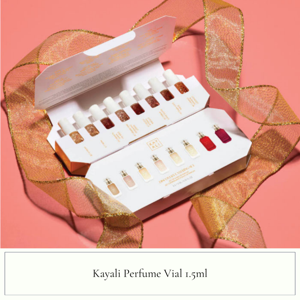 Kayali Perfume Vial 1.5ml Vanilla 28, Yum Pistachio, Invite Only Amber, Deja vu, Sparkling Lyhee