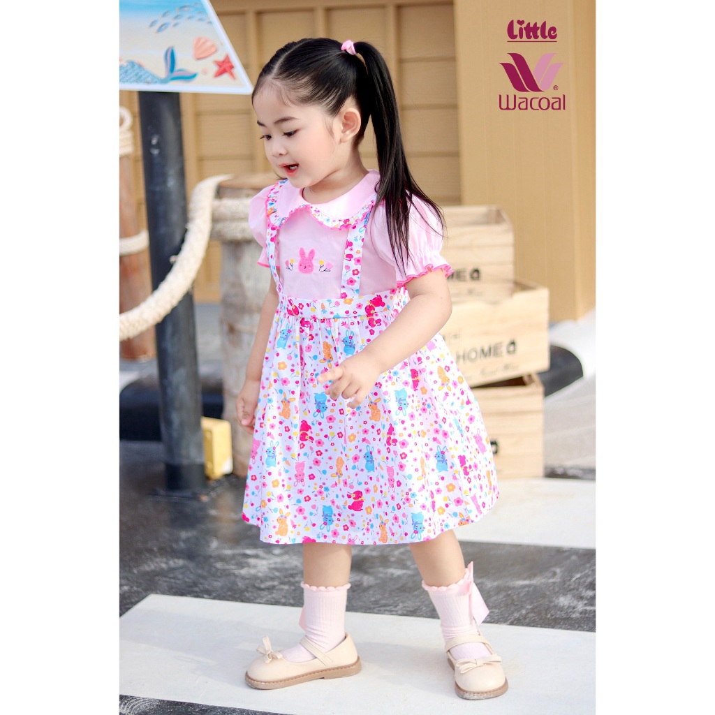 Little Wacoal ชุดกระโปรงเอี๊ยม ตัดต่อ2ชั้น ซิปรูดด้านหลัง LB4BC2 - รูปที่ 3