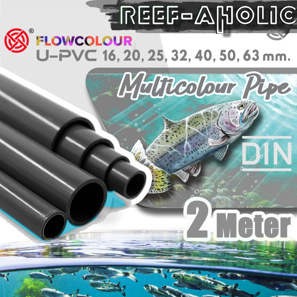 RA Flowcolour UPVC Grey Pipe ท่อเทาเข้ม 16 - 63 มม. ยาว 2 ม. สำหรับผู้ที่ต้องการความงามแบบไร้รอยต่อ