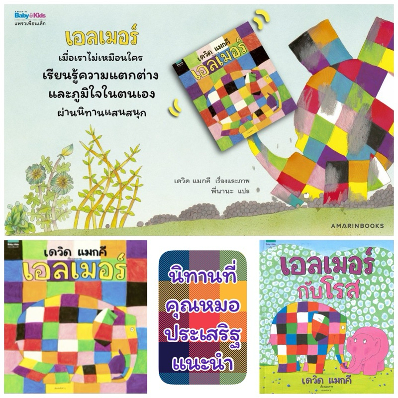 เอลเมอร์ และ เอลเมอร์กับโรส (ปกแข็ง) นิทานที่คุณหมอประเสริฐแนะนำ