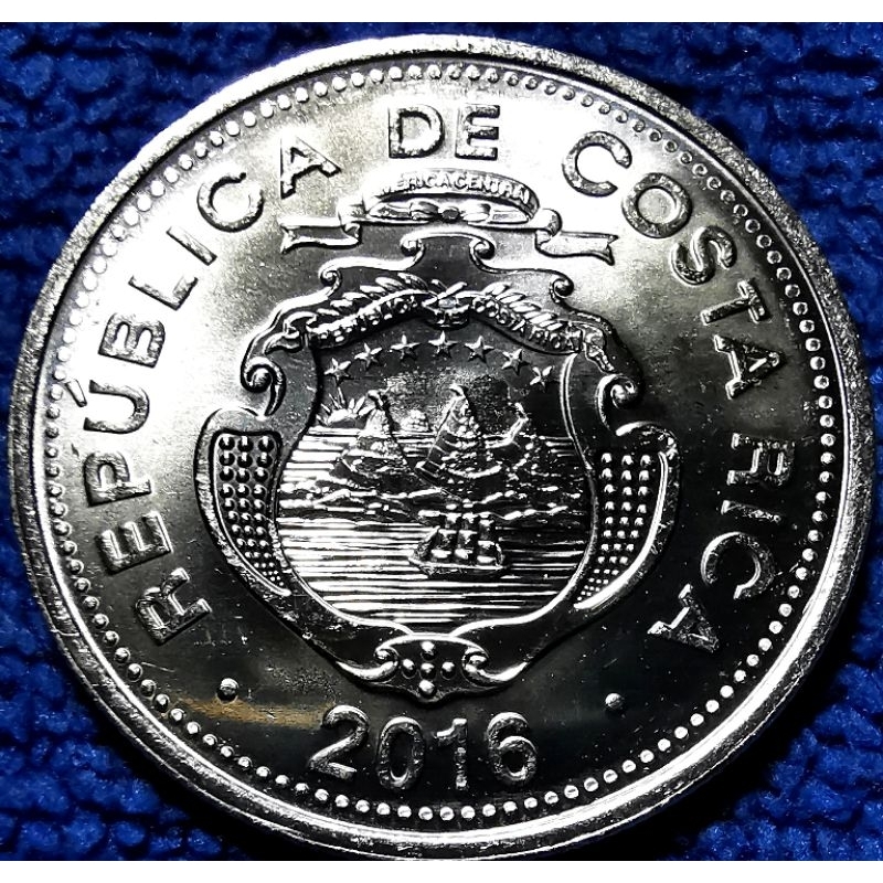 เหรียญ​คอสตาริกา​ Costa​ Rica, 10 Centimos, ไม่​ผ่าน​ใช้​ UNC, #​4579