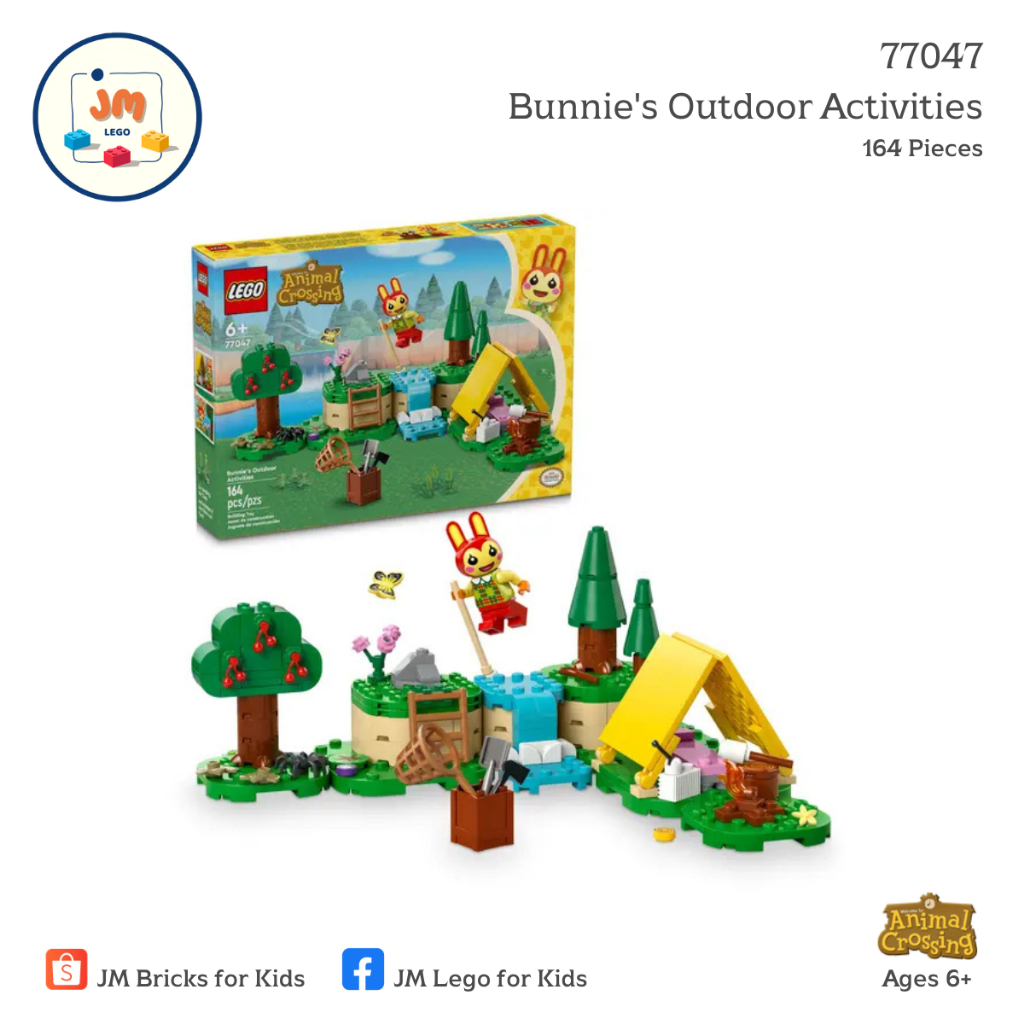 LEGO Animal Crossing 77047 Bunnie's Outdoor Activities (164 Pieces) สำหรับเด็กอายุ 6 ปีขึ้นไป Brick