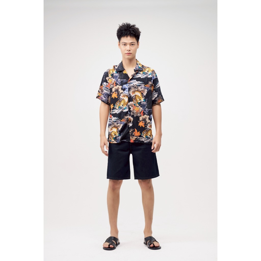 Niyom Jeans collection Aloha : รุ่นTS-H503  เสื้อฮาวาย คอปก