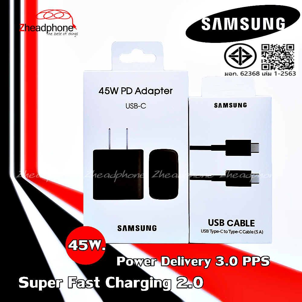 (45W.)(5A)Samsung Super Fast Charging 2.0 Power Delivery 3.0 S25+/S25Ultra/S24+/S24Ultra