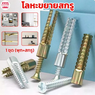พุกเหล็ก+สกรู แพ็ค 10 ชุด พุกยึดอิฐมวลเบา พุกเหล็ก+สกรูเกลีย…