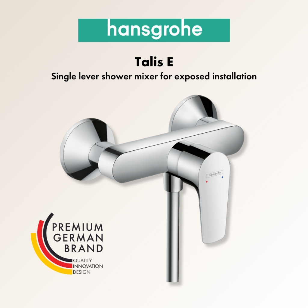 Hansgrohe Talis E ก๊อกผสมสำหรับฝักบัวแบบก้านโยก สำหรับติดตั้งเปลือย รุ่น HG71760000
