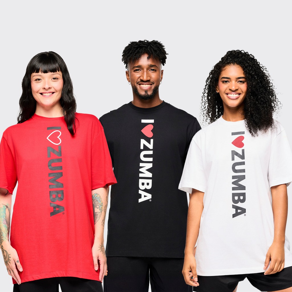 I Love Zumba Tee - One Size (เสื้อยืดฟรีไซส์ออกกำลังกายซุมบ้า)