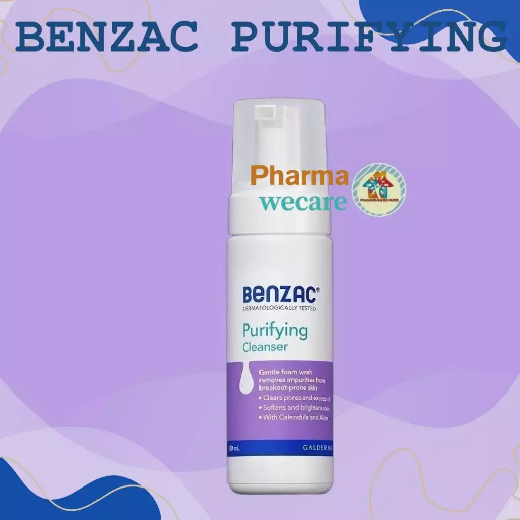 *Benzac Purifying Foam Cleanser 130 mL. เบนแซค เพียวริฟายอิ้ง โฟม คลีนเซอร์ 130 มล.