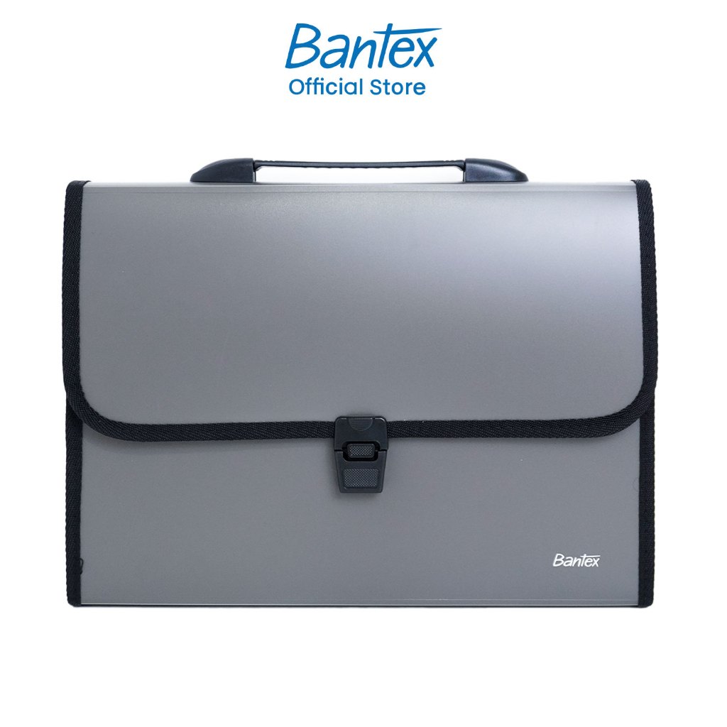Bantex กระเป๋าใส่เอกสาร แฟ้มเก็บเอกสาร ขนาดA4 13ช่อง พร้อมหูหิ้วและล็อค กันน้ำ file folder