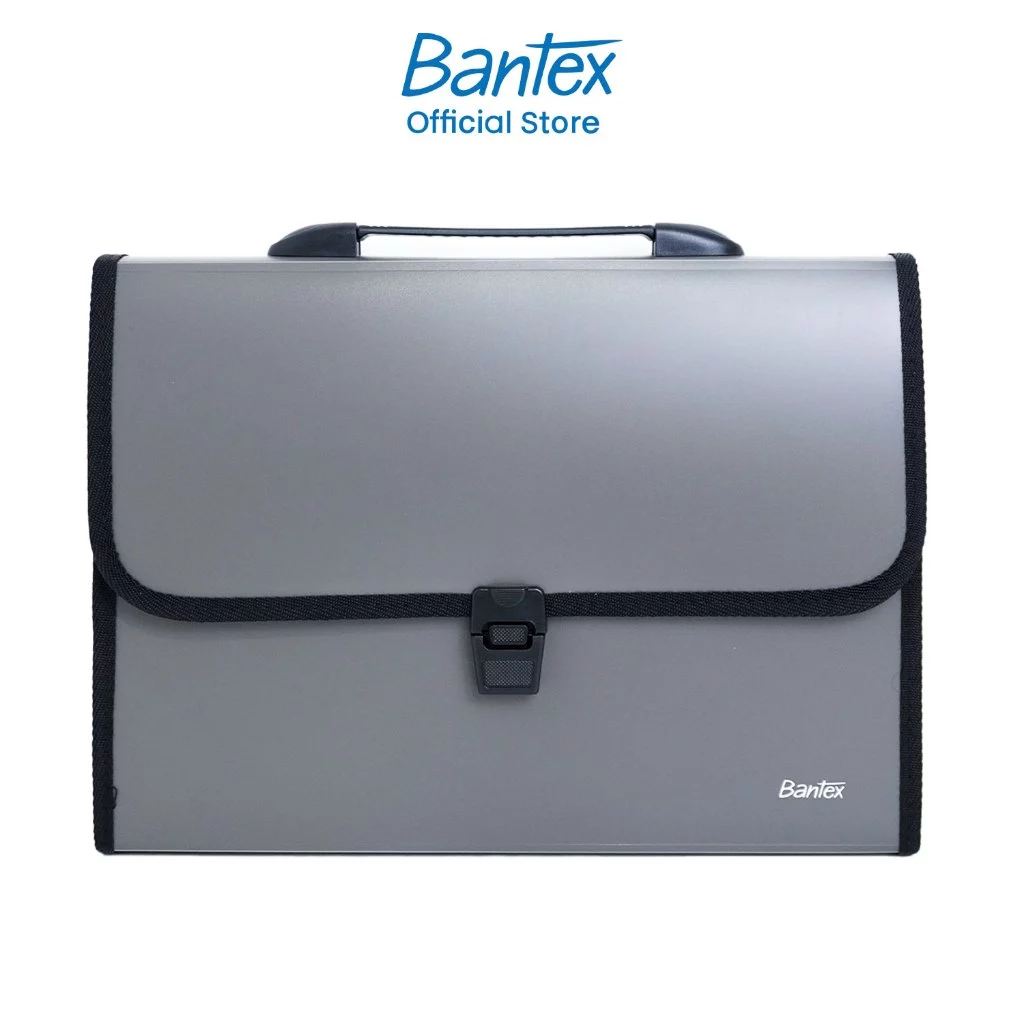 Bantex กระเป๋าใส่เอกสาร แฟ้มเก็บเอกสาร ขนาดA4 13ช่อง พร้อมหูหิ้วและล็อค กันน้ำ file folder