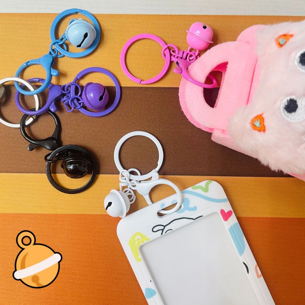 🌈พวงกุญแจกระดิ่งมาครง DIY ที่แขวนกระเป๋า ที่แขวนบัตร