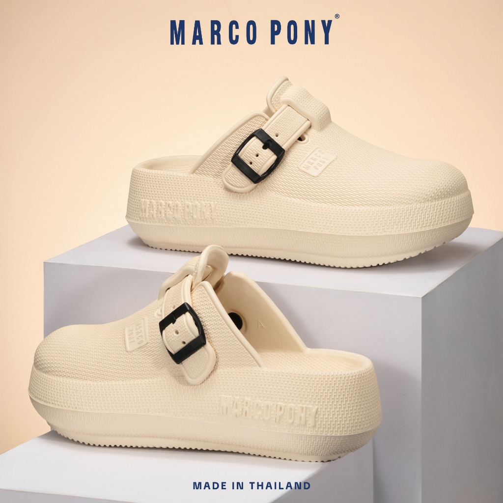 Marco Pony รองเท้าแตะ รองเท้าพื้นนิ่ม แฟชั่นผู้ชาย และผู้หญิง EVA กันน้ำ กันลื่น ใส่สบายเท้า Size 36-41 รุ่น MH9029