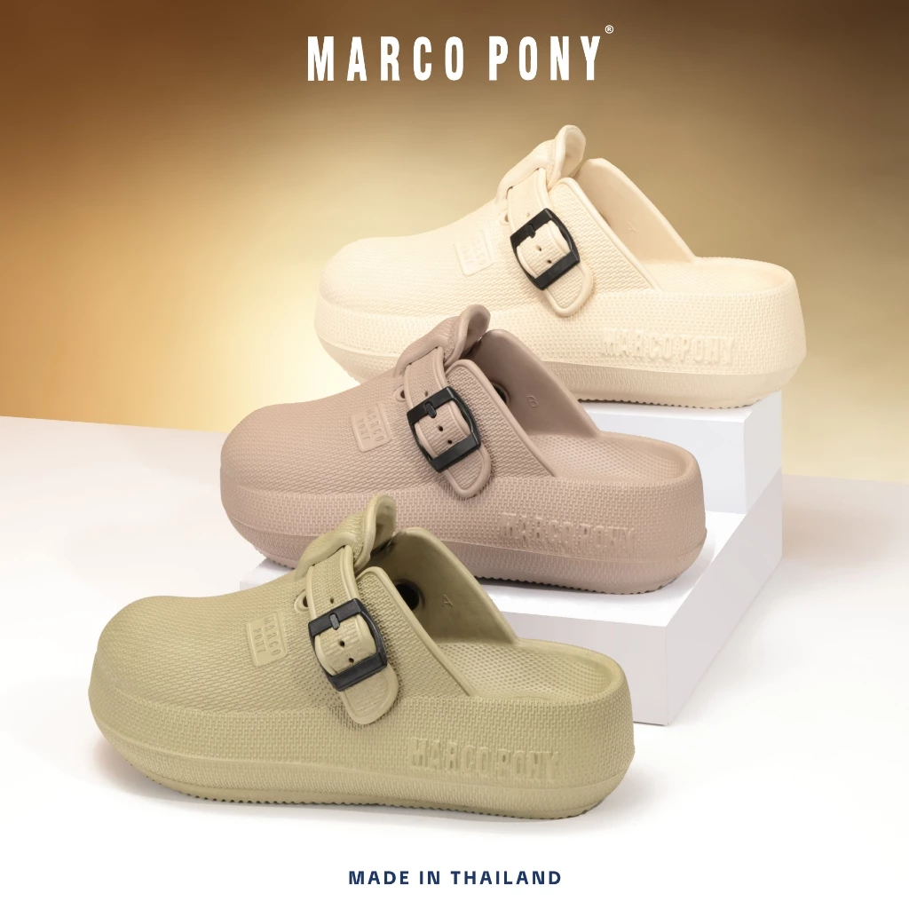 Marco Pony รองเท้าแตะ รองเท้าพื้นนิ่ม แฟชั่นผู้ชาย และผู้หญิง EVA กันน้ำ กันลื่น ใส่สบายเท้า Size 36-41 รุ่น MH9029 thumbnail 7
