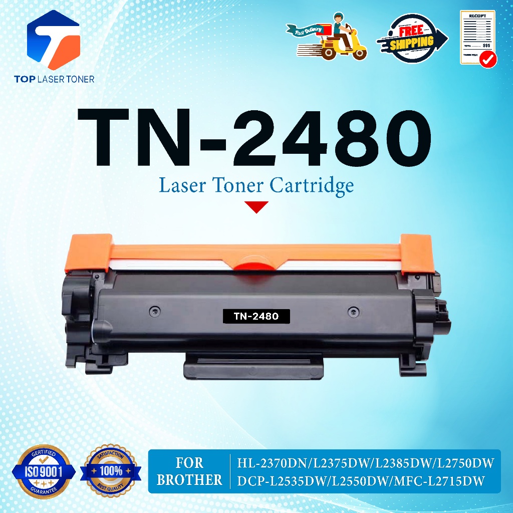 หมึกเทียบเท่า TN2480 TN-2480 2480 T2480 T-2480 ใช้แทน TN2460/TN-2460 FOR BROTHER HL-2370DN/L2375DW/L