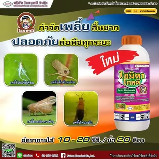 // ขายยกลัง // ไซมิดาโกลด์-อิมิดาคลอพริด (1 ลิตร )(Imidacloprid 10%) กำจัดเพลี้ยไฟ เพลี้ยกระโดด