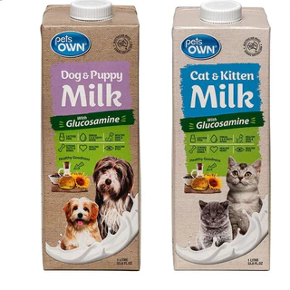 PETS OWN 1000 ml (เพ็ทส์ โอน) นมพร้อมดื่มแลคโตสฟรี สำหรับสุนัขแมวทุกช่วงวัย
