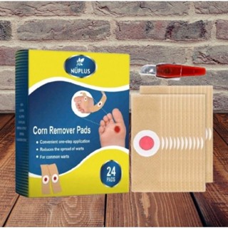 Free!ที่แคะหุดตาปลา 24แผ่น_กล่อง แผ่นลอกหุดตาปลา สำหรับมือแล…