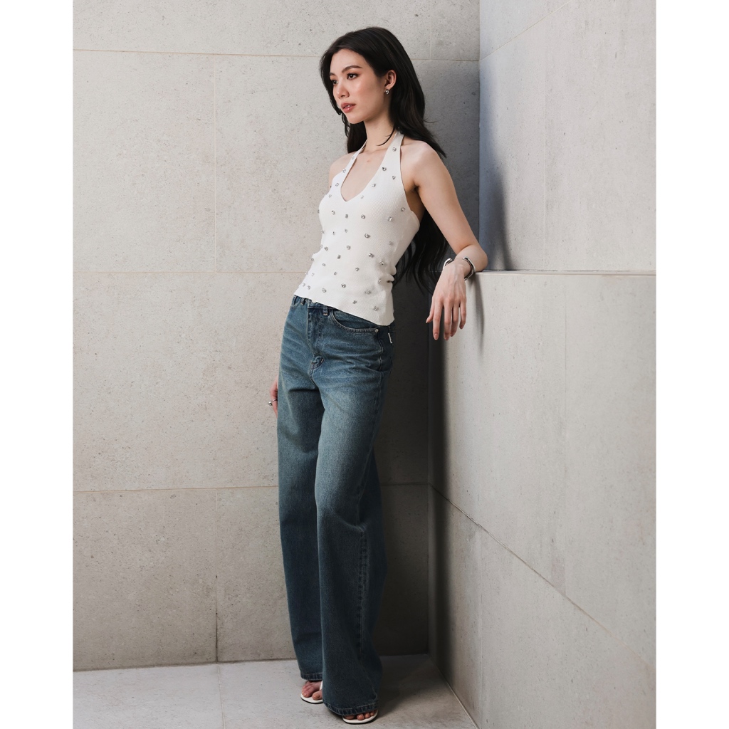 [ Fabrique.co ] - Essential Jeans กางเกงยีนส์ เอวสูงปานกลาง