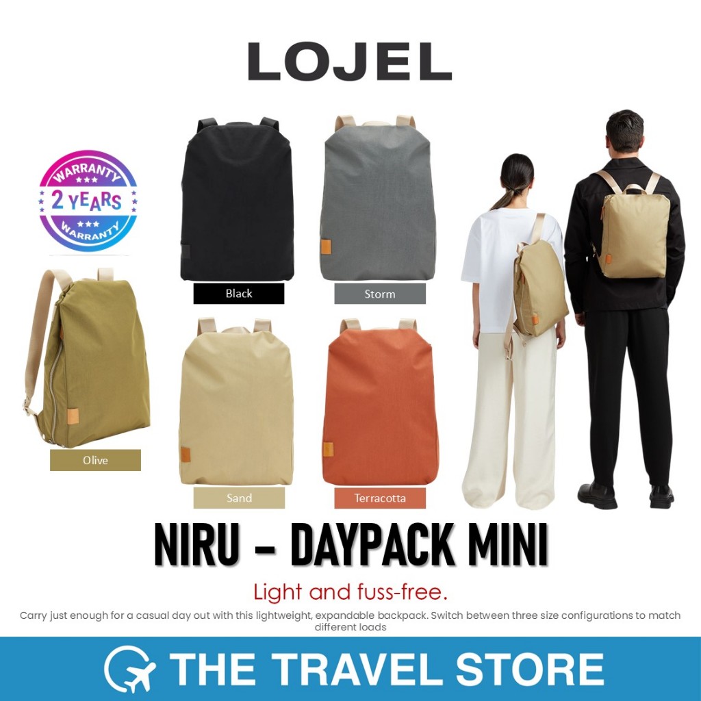 Lojel NIRU - DAYPACK MINI Casual Lightweight Expandable Backpack กระเป๋าเป้ สะพายหลัง ขยายพื้นที่ได้