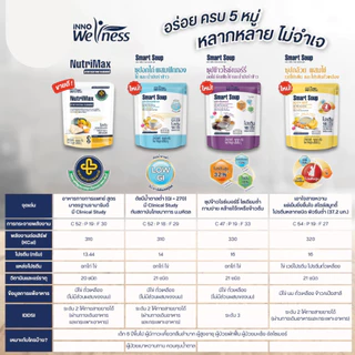 Innoweness Smart Soup ซุปอกไก่ ผสมฟักทอง สูตร Low GI 300gX6ซอง NutriMax โปรตีน อาหารสายยาง