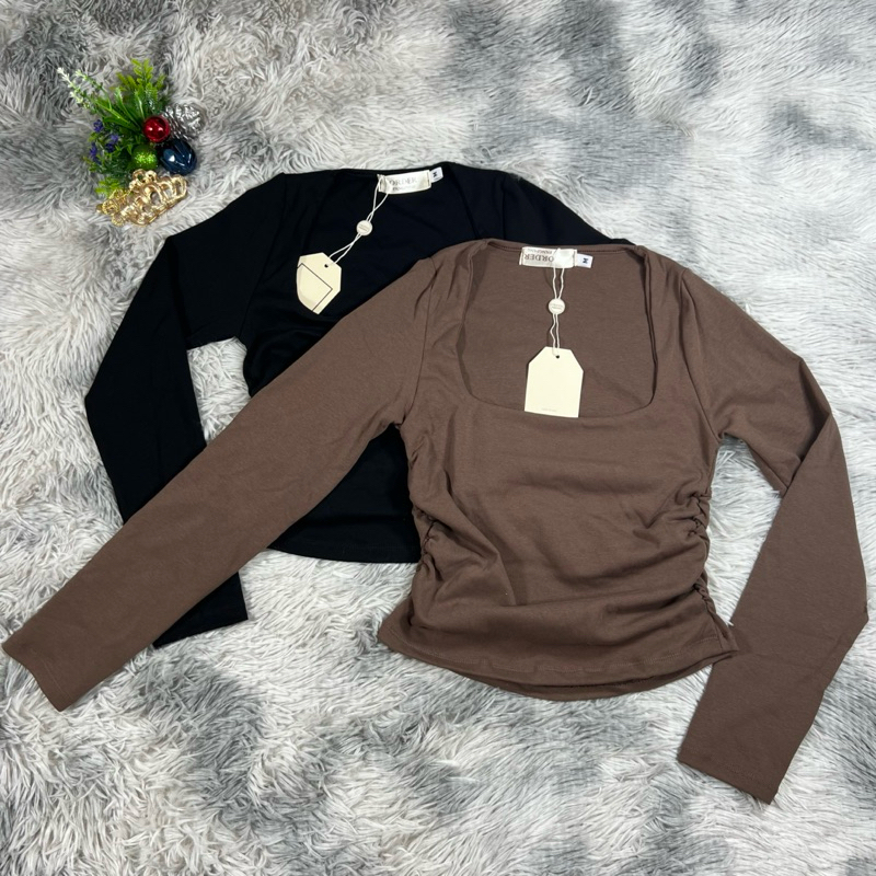 ใหม่‼️เสื้อแฟชั่น ย่นข้าง Order Pangpang size: M