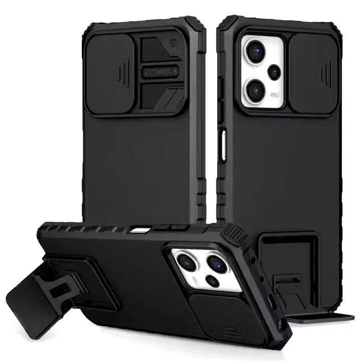เคสหุ่นยนต์ใหม่ สไลค์กล้อง สำหรับ Xiaomi Redmi Note14 Note14Pro Note12pro POCO X7 เคสกันกระแทกมีขาตั้ง กันรอยกล้อง