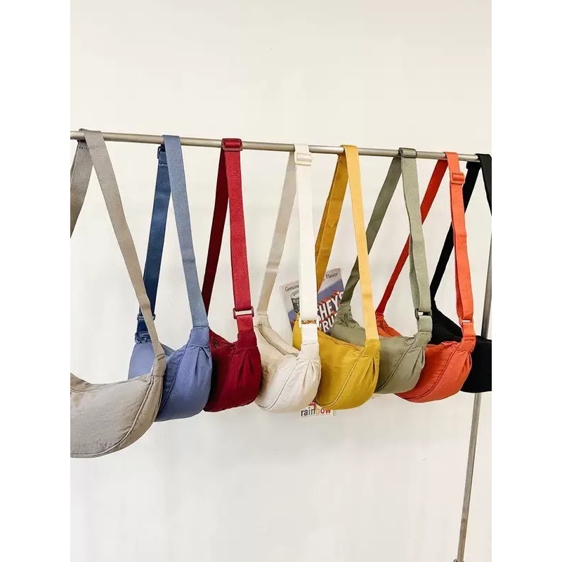 AD159_Shop กระเป๋าสะพาย ทรงเกี๊ยว ใส่มือถือ กระเป๋าสตังค์ใบยาว มีช่องด้านใน พร้อมซิป ปรับสายได้ A357 - รูปที่ 7