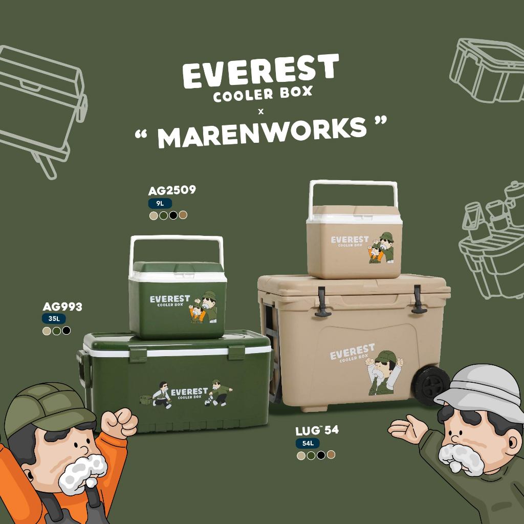 Everest Cooler Box X marenworks กระติกเก็บความเย็น ขนาด 9L 35L