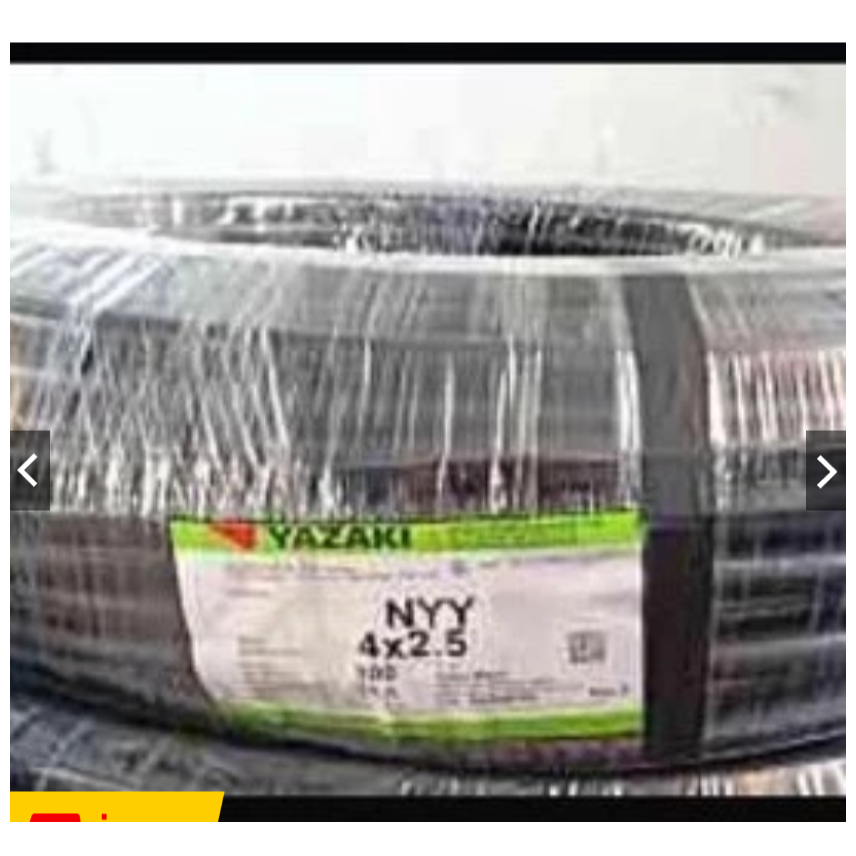 สายไฟ ตัดแบ่ง 40 เมตร NYY 4 x 2.5 sq.mm. ยาซากิ YAZAKI