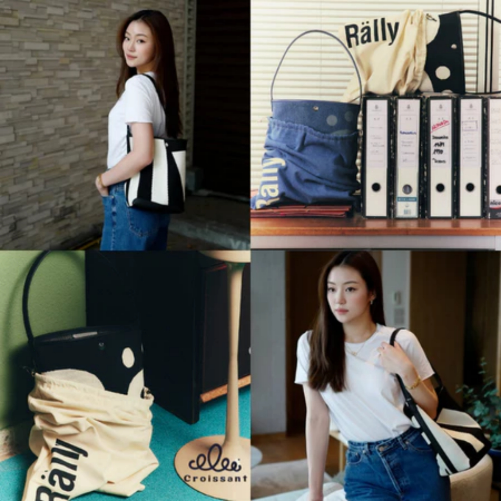 💞ของแท้ 100 %💞𝗥𝗮𝗹𝗹𝘆 𝗧𝗵𝗲 𝗕𝗮𝗴 𝗠𝗮𝗿𝗸 𝗜𝗜/Rally Movement กระเป๋าหนังทรง Bucket ลายโลโก้ Bucket Bag